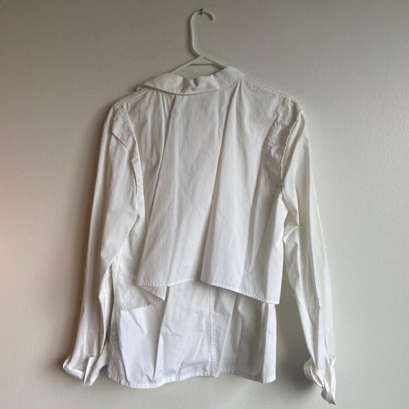 Helmut Lang oversized White zip button down shirt - Picture 5 of 8